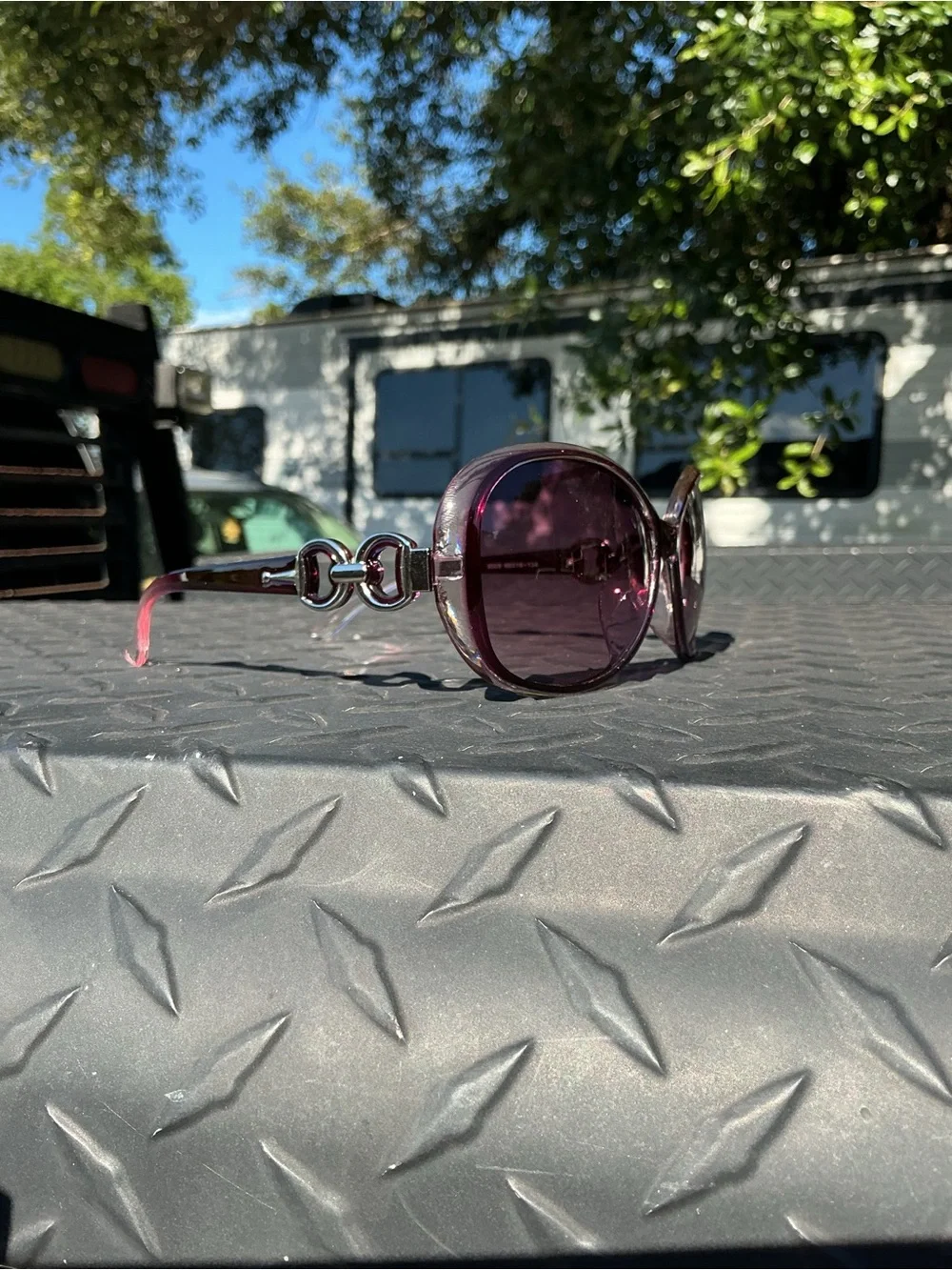 Women’s Purple Oversized Fashion Sunglasses – No Brand luxury glasses